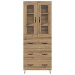 Casa si Gradina - Mobilier - Comode si corpuri - Corpuri bucatarie - Bufet Stejar Artizanal 69,5 x 34 x 180 cm Lemn compozit - Infinity.ro
