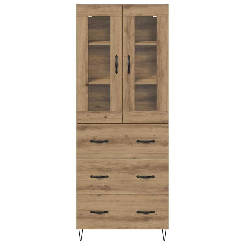 Casa si Gradina - Mobilier - Comode si corpuri - Corpuri bucatarie - Bufet Stejar Artizanal 69,5 x 34 x 180 cm Lemn compozit - Infinity.ro