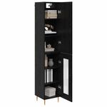 Casa si Gradina - Mobilier - Comode si corpuri - Corpuri bucatarie - Bufet Stejar Negru 34,5 x 34 x 180 cm Lemn compozit - Infinity.ro