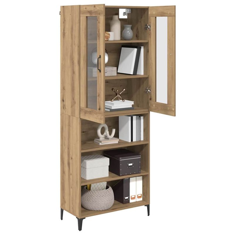 Casa si Gradina - Mobilier - Comode si corpuri - Corpuri bucatarie - Bufet Stejar Artizanal 69,5 x 34 x 180 cm Lemn compozit - Infinity.ro