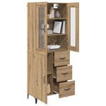 Casa si Gradina - Mobilier - Comode si corpuri - Corpuri bucatarie - Bufet Stejar Artizanal 69,5 x 34 x 180 cm Lemn compozit - Infinity.ro