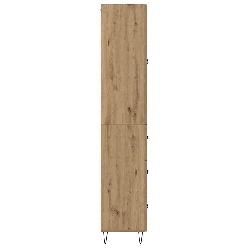 Casa si Gradina - Mobilier - Comode si corpuri - Corpuri bucatarie - Bufet Stejar Artizanal 69,5 x 34 x 180 cm Lemn compozit - Infinity.ro