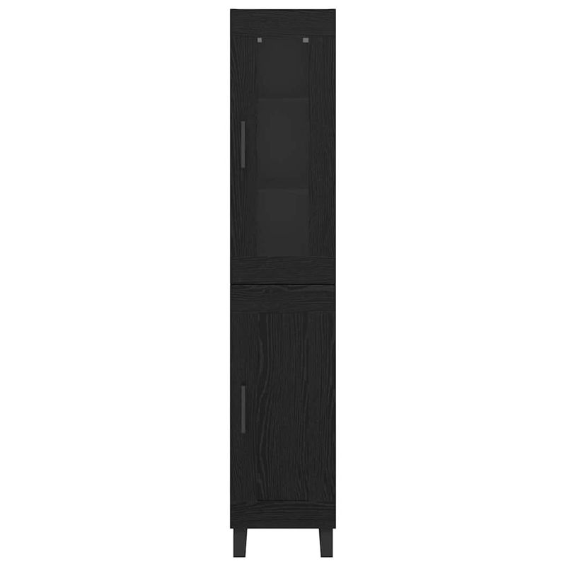 Casa si Gradina - Mobilier - Comode si corpuri - Corpuri bucatarie - Bufet Stejar Negru 69,5 x 34 x 180 cm Lemn compozit - Infinity.ro