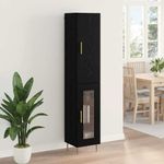 Casa si Gradina - Mobilier - Comode si corpuri - Corpuri bucatarie - Bufet Stejar Negru 34,5 x 34 x 180 cm Lemn compozit - Infinity.ro
