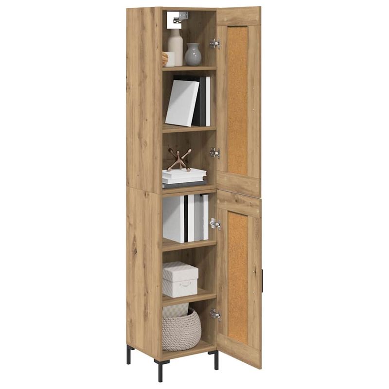 Casa si Gradina - Mobilier - Comode si corpuri - Corpuri bucatarie - Bufet Stejar Artizanal 34,5 x 34 x 180 cm Lemn compozit - Infinity.ro