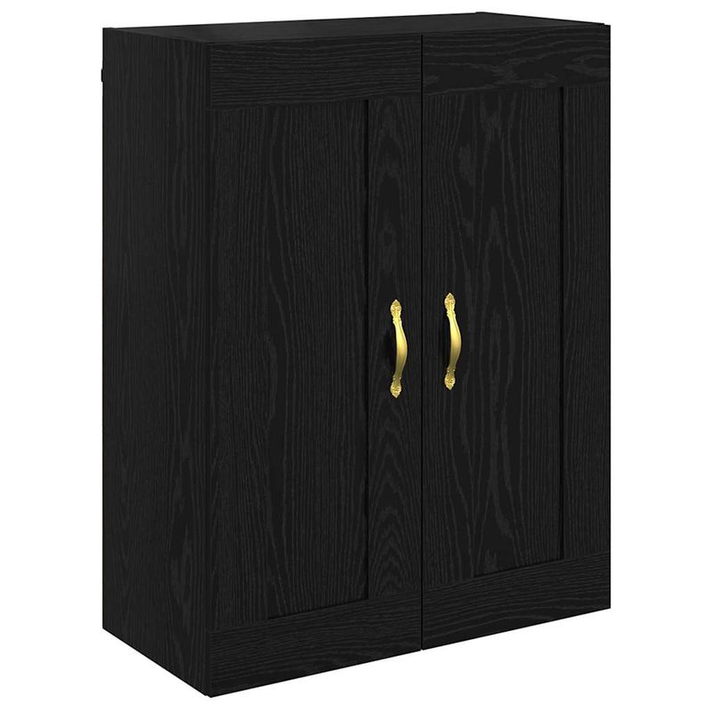Casa si Gradina - Mobilier - Comode si corpuri - Comode - Bufet Stejar Negru 69,5 x 34 x 180 cm Lemn compozit - Infinity.ro