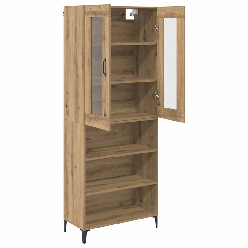 Casa si Gradina - Mobilier - Comode si corpuri - Corpuri bucatarie - Bufet Stejar Artizanal 69,5 x 34 x 180 cm Lemn compozit - Infinity.ro