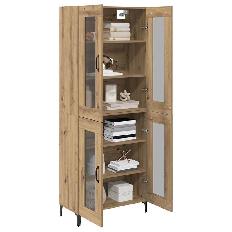 Casa si Gradina - Mobilier - Comode si corpuri - Corpuri bucatarie - Bufet Stejar Artizanal 69,5 x 34 x 180 cm Lemn compozit - Infinity.ro