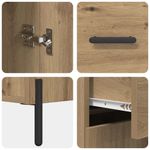 Casa si Gradina - Mobilier - Comode si corpuri - Corpuri bucatarie - Bufet Stejar Artizanal 69,5 x 34 x 180 cm Lemn compozit - Infinity.ro