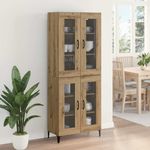 Casa si Gradina - Mobilier - Comode si corpuri - Corpuri bucatarie - Bufet Stejar Artizanal 69,5 x 34 x 180 cm Lemn compozit - Infinity.ro