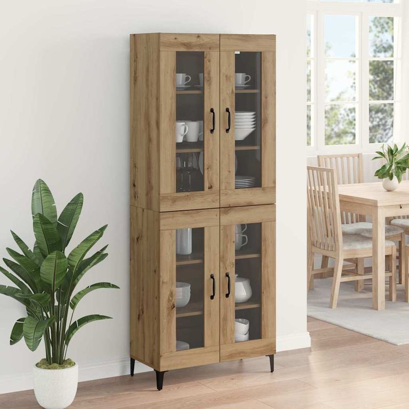 Casa si Gradina - Mobilier - Comode si corpuri - Corpuri bucatarie - Bufet Stejar Artizanal 69,5 x 34 x 180 cm Lemn compozit - Infinity.ro