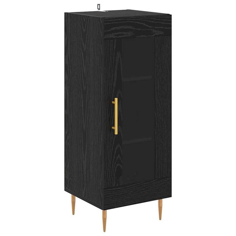 Casa si Gradina - Mobilier - Comode si corpuri - Corpuri bucatarie - Bufet Stejar Negru 34,5 x 34 x 180 cm Lemn compozit - Infinity.ro
