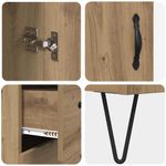 Casa si Gradina - Mobilier - Comode si corpuri - Corpuri bucatarie - Bufet Stejar Artizanal 69,5 x 34 x 180 cm Lemn compozit - Infinity.ro