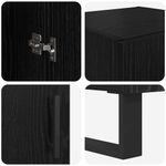 Casa si Gradina - Mobilier - Comode si corpuri - Corpuri bucatarie - Bufet Stejar Negru 69,5 x 34 x 180 cm Lemn compozit - Infinity.ro