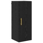 Casa si Gradina - Mobilier - Comode si corpuri - Corpuri bucatarie - Bufet Stejar Negru 34,5 x 34 x 180 cm Lemn compozit - Infinity.ro