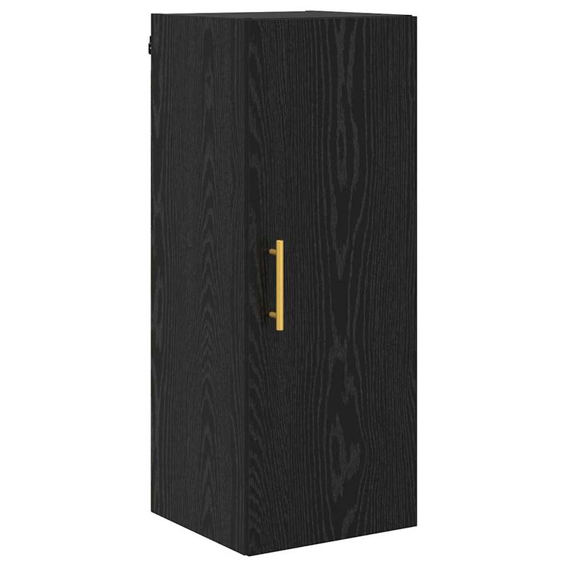 Casa si Gradina - Mobilier - Comode si corpuri - Corpuri bucatarie - Bufet Stejar Negru 34,5 x 34 x 180 cm Lemn compozit - Infinity.ro