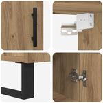 Casa si Gradina - Mobilier - Comode si corpuri - Corpuri bucatarie - Bufet Stejar Artizanal 34,5 x 34 x 180 cm Lemn compozit - Infinity.ro
