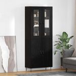 Casa si Gradina - Mobilier - Comode si corpuri - Corpuri bucatarie - Bufet Stejar alb si negru 69,5 x 34 x 180 cm Lemn compozit - Infinity.ro
