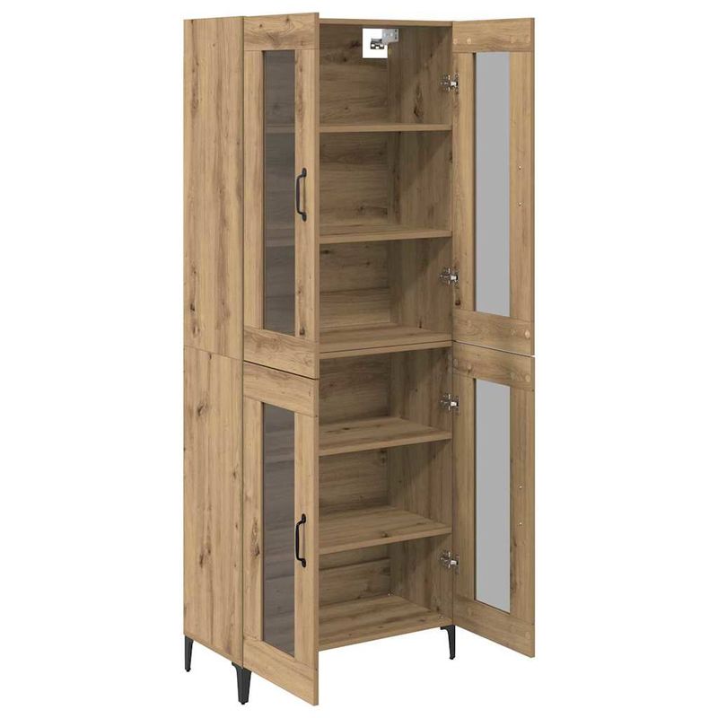 Casa si Gradina - Mobilier - Comode si corpuri - Corpuri bucatarie - Bufet Stejar Artizanal 69,5 x 34 x 180 cm Lemn compozit - Infinity.ro
