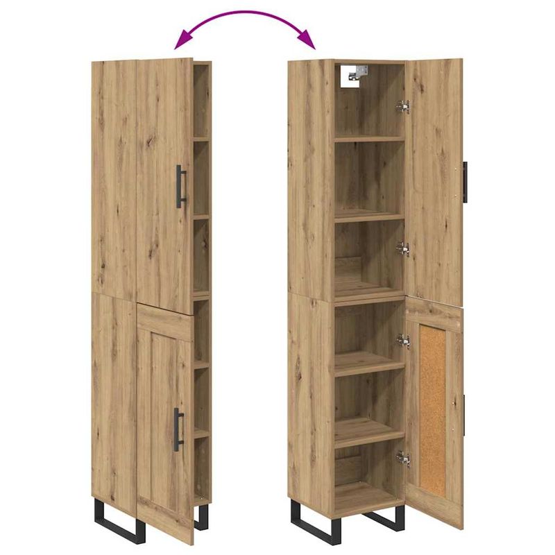 Casa si Gradina - Mobilier - Comode si corpuri - Corpuri bucatarie - Bufet Stejar Artizanal 34,5 x 34 x 180 cm Lemn compozit - Infinity.ro