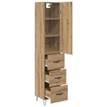 Casa si Gradina - Mobilier - Comode si corpuri - Corpuri bucatarie - Bufet Stejar Artizanal 69,5 x 34 x 180 cm Lemn compozit - Infinity.ro