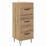 Casa si Gradina - Mobilier - Comode si corpuri - Corpuri bucatarie - Bufet Stejar Artizanal 69,5 x 34 x 180 cm Lemn compozit - Infinity.ro