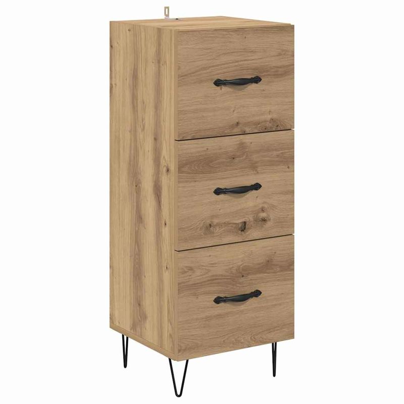Casa si Gradina - Mobilier - Comode si corpuri - Corpuri bucatarie - Bufet Stejar Artizanal 69,5 x 34 x 180 cm Lemn compozit - Infinity.ro