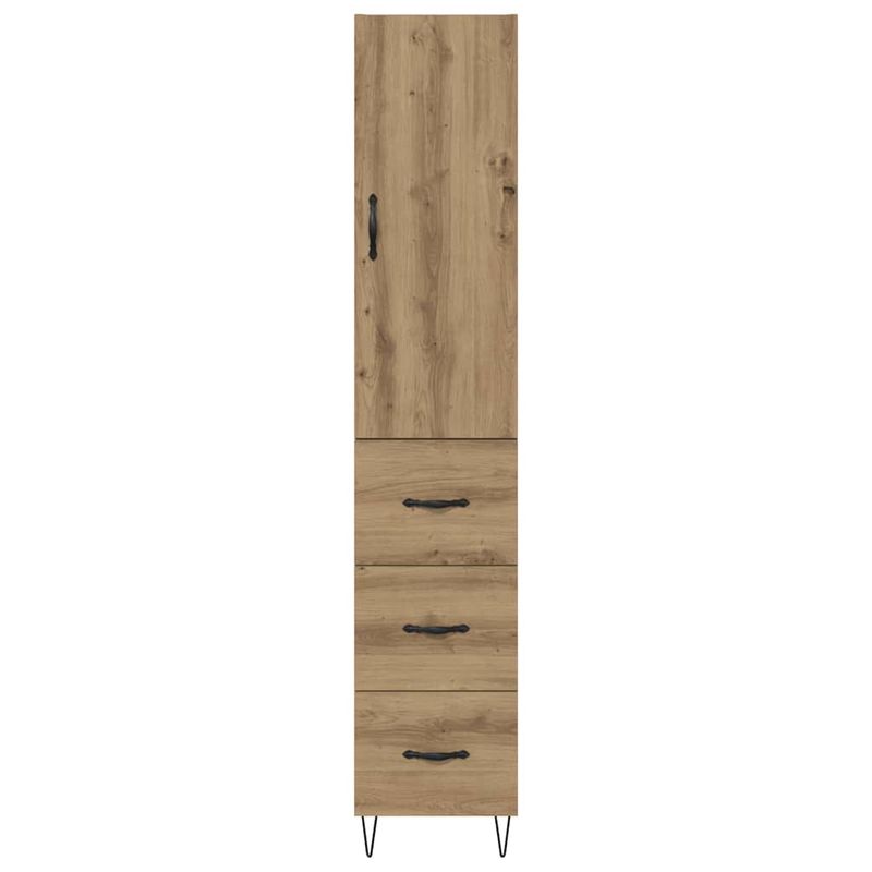 Casa si Gradina - Mobilier - Comode si corpuri - Corpuri bucatarie - Bufet Stejar Artizanal 69,5 x 34 x 180 cm Lemn compozit - Infinity.ro