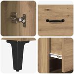 Casa si Gradina - Mobilier - Comode si corpuri - Corpuri bucatarie - Bufet Stejar Artizanal 69,5 x 34 x 180 cm Lemn compozit - Infinity.ro