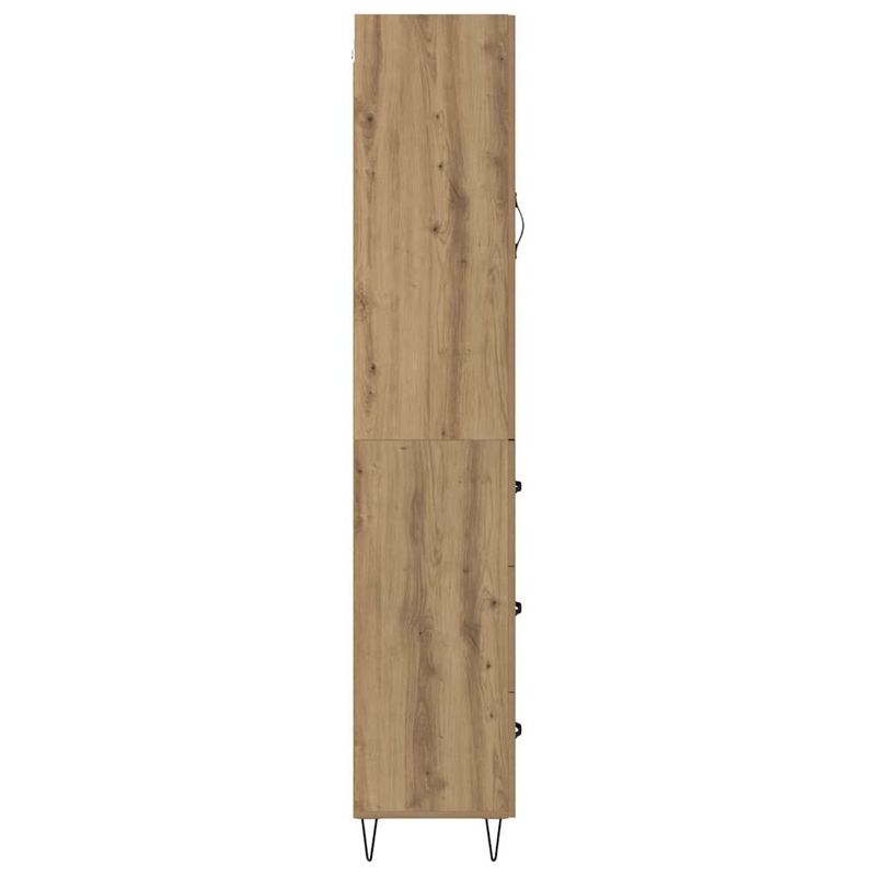 Casa si Gradina - Mobilier - Comode si corpuri - Corpuri bucatarie - Bufet Stejar Artizanal 69,5 x 34 x 180 cm Lemn compozit - Infinity.ro