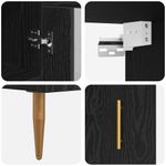 Casa si Gradina - Mobilier - Comode si corpuri - Corpuri bucatarie - Bufet Stejar Negru 34,5 x 34 x 180 cm Lemn compozit - Infinity.ro