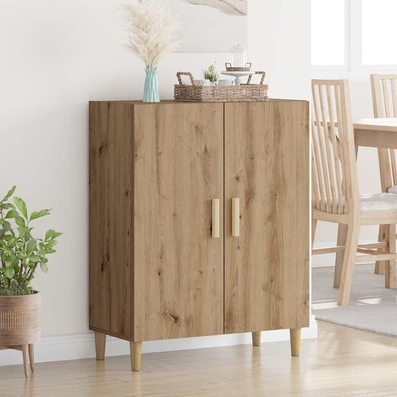 Casa si Gradina - Mobilier - Comode si corpuri - Comode - Bufet Stejar Artizanal 70 x 34 x 90 cm Lemn compozit - Infinity.ro