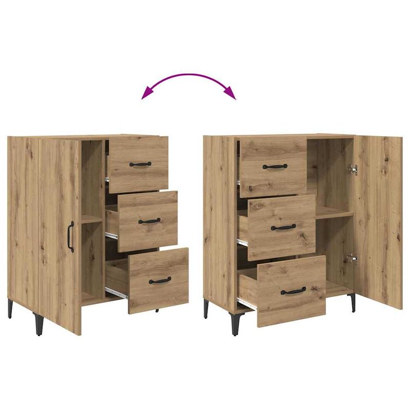 Casa si Gradina - Mobilier - Comode si corpuri - Corpuri bucatarie - Bufet Stejar Artizanal 69,5 x 34 x 180 cm Lemn compozit - Infinity.ro