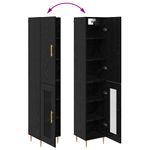 Casa si Gradina - Mobilier - Comode si corpuri - Corpuri bucatarie - Bufet Stejar Negru 34,5 x 34 x 180 cm Lemn compozit - Infinity.ro