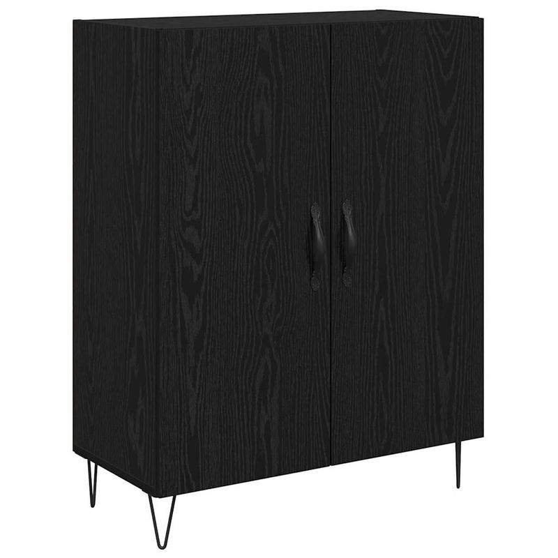 Casa si Gradina - Mobilier - Comode si corpuri - Corpuri bucatarie - Bufet Stejar alb si negru 69,5 x 34 x 180 cm Lemn compozit - Infinity.ro