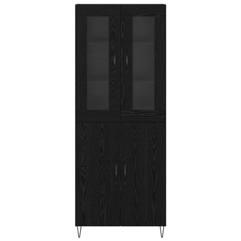 Casa si Gradina - Mobilier - Comode si corpuri - Corpuri bucatarie - Bufet Stejar alb si negru 69,5 x 34 x 180 cm Lemn compozit - Infinity.ro