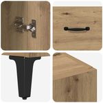 Casa si Gradina - Mobilier - Comode si corpuri - Corpuri bucatarie - Bufet Stejar Artizanal 69,5 x 34 x 180 cm Lemn compozit - Infinity.ro
