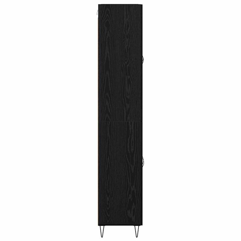 Casa si Gradina - Mobilier - Comode si corpuri - Corpuri bucatarie - Bufet Stejar alb si negru 69,5 x 34 x 180 cm Lemn compozit - Infinity.ro