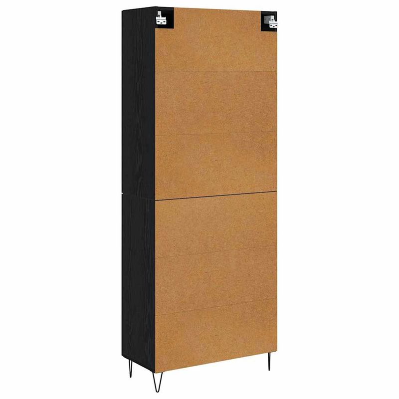 Casa si Gradina - Mobilier - Comode si corpuri - Corpuri bucatarie - Bufet Stejar alb si negru 69,5 x 34 x 180 cm Lemn compozit - Infinity.ro