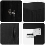 Casa si Gradina - Mobilier - Comode si corpuri - Corpuri bucatarie - Bufet Stejar alb si negru 69,5 x 34 x 180 cm Lemn compozit - Infinity.ro