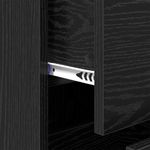 Casa si Gradina - Mobilier - Comode si corpuri - Comode - Bufet Stejar Negru 34,5 x 34 x 90 cm Lemn Ingineresc si Fier - Infinity.ro