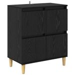 Casa si Gradina - Mobilier - Comode si corpuri - Comode - Bufet Stejar Negru 60 x 35 x 70 cm Lemn compozit - Infinity.ro