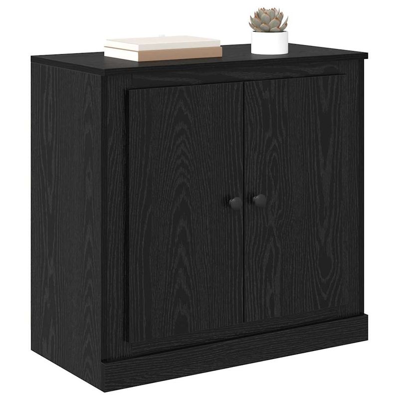 Casa si Gradina - Mobilier - Comode si corpuri - Comode - Bufet Stejar Negru 70 x 35,5 x 67,5 cm Lemn compozit - Infinity.ro