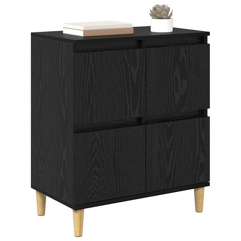 Casa si Gradina - Mobilier - Comode si corpuri - Comode - Bufet Stejar Negru 60 x 35 x 70 cm Lemn compozit - Infinity.ro