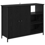 Casa si Gradina - Mobilier - Comode si corpuri - Comode - Bufet Stejar Negru 100 x 33 x 75 cm Lemn compozit - Infinity.ro
