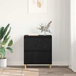 Casa si Gradina - Mobilier - Comode si corpuri - Comode - Bufet Stejar Negru 60 x 35 x 70 cm Lemn compozit - Infinity.ro