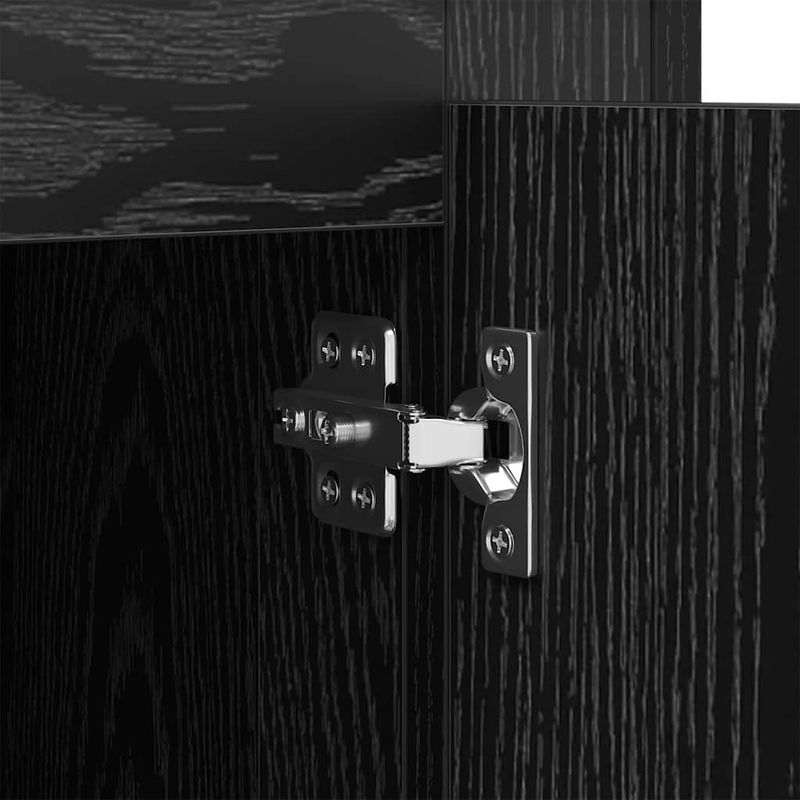 Casa si Gradina - Mobilier - Comode si corpuri - Comode - Bufet Stejar Negru 70 x 35,5 x 67,5 cm Lemn compozit - Infinity.ro