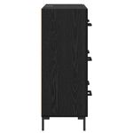 Casa si Gradina - Mobilier - Comode si corpuri - Comode - Bufet Stejar Negru 69,5 x 34 x 90 cm Lemn Ingineresc si Fier - Infinity.ro