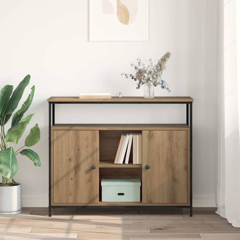 Casa si Gradina - Mobilier - Comode si corpuri - Comode - Bufet Stejar Artizanal 100 x 35 x 80 cm Lemn compozit - Infinity.ro