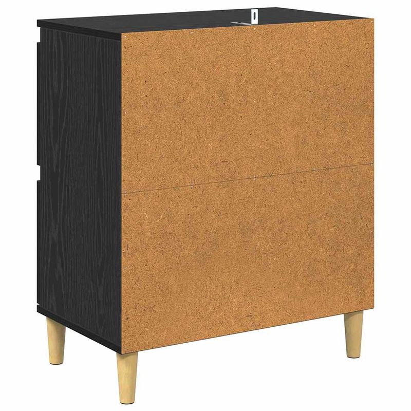 Casa si Gradina - Mobilier - Comode si corpuri - Comode - Bufet Stejar Negru 60 x 35 x 70 cm Lemn compozit - Infinity.ro